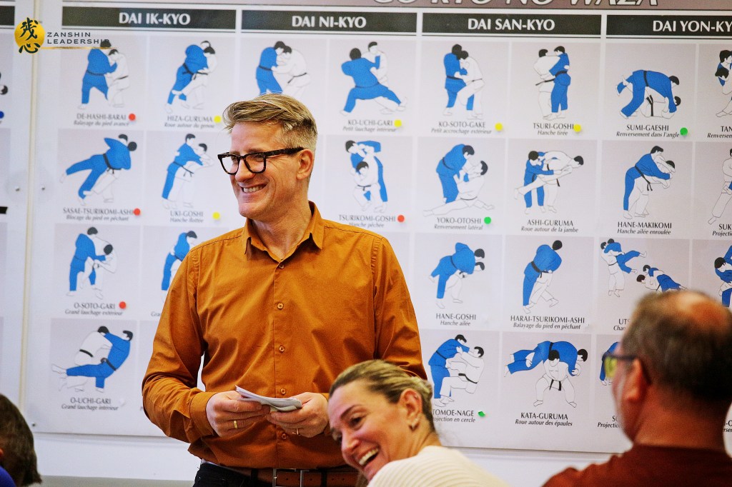 Matthaeus Bauernberger presenting the concept of "Kime" (focus) to help participants achieve clarity and precision in their career paths.